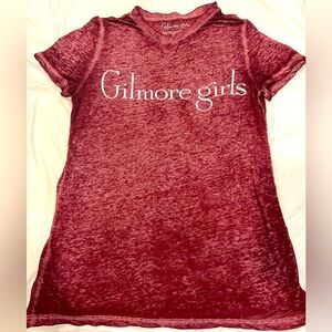 Gilmore Girls maroon shirt, sz L